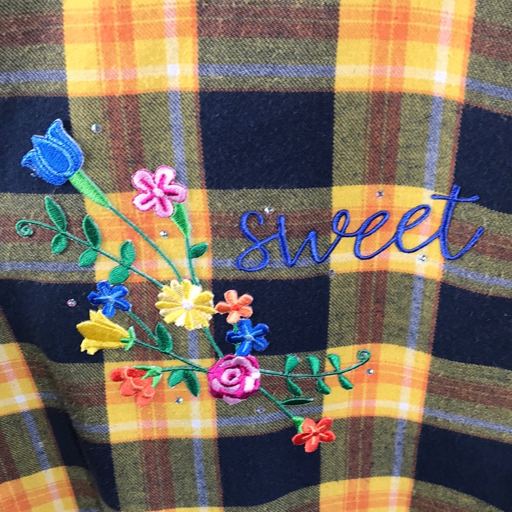 Upcycled girls flannel